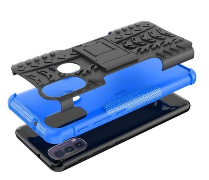 PC + TPU чехол Armor на Motorola E40 синий 89504 фото