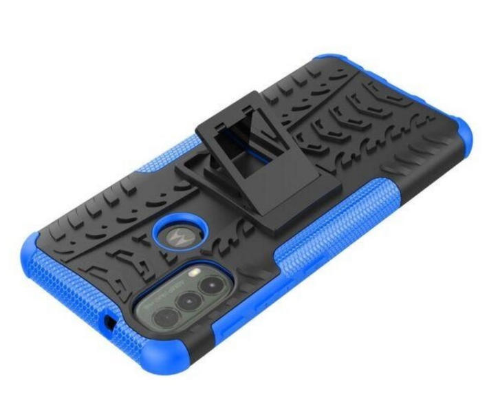 PC + TPU чехол Armor на Motorola E40 синий 89504 фото