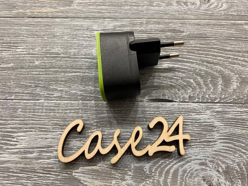 Мережевий зарядний пристрій Budi на 2 USB порту (12w, 2.4 A) чорний 81653 фото
