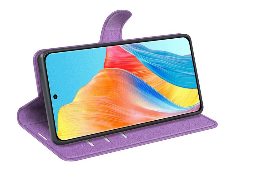 Чехол книжка Lichee для OPPO A98 5G фиолетовый 089906 фото