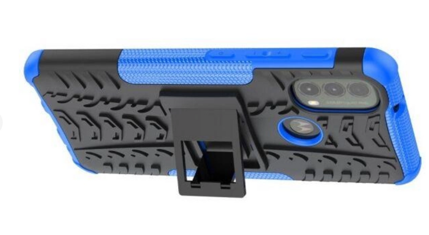 PC + TPU чехол Armor на Motorola E40 синий 89504 фото