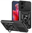 PC + TPU чехол Camshield armor для Motorola Moto G04 / черный