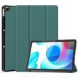 Кожаный чехол книжка Crazy Horse на планшет Realme Pad (10.4") / зеленый