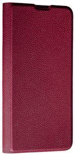 Кожаный чехол книжка Fibra case на Xiaomi Redmi Note 13 Pro Plus (5G) / бордовый 200778 фото