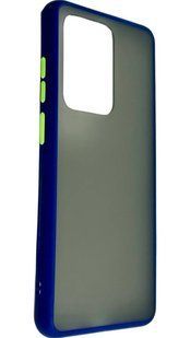TPU чехол накладка Matte Color Case для Samsung Galaxy S20 Ultra синий 092214 фото