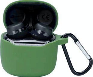 Силіконовий чохол із карабіном для JBL Tour Pro TWS&nbsp;(на джбл тур про) зелений 87433 фото