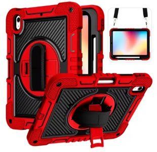 PC + TPU чохол Carbon Armor Cover Tablet на Samsung Galaxy Tab S10 Lite (10.9) / червоний 101162 фото