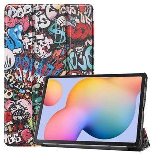 Чехол книжка Crazy Horse для Samsung Galaxy Tab S6 Lite (10.4") / graffiti 093875 фото