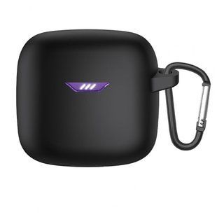 Силиконовый чехол с карабином для JBL Tune FleX черный 89608 фото