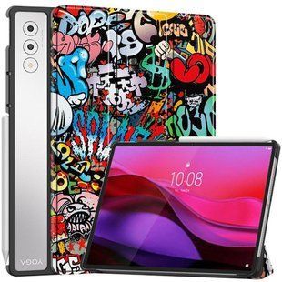 Чохол книжка Crazy Horse на планшет Lenovo Yoga Tab Plus (12.7") / graffiti 098909 фото