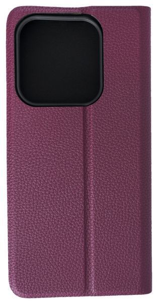 Шкіряний чохол книжка Fibra case на Xiaomi Redmi Note 14 (5G) / бордовий 202265 фото