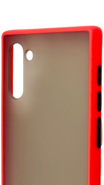 TPU чохол накладка Matte Color Case для Samsung Galaxy Note 10 червоний 92264 фото