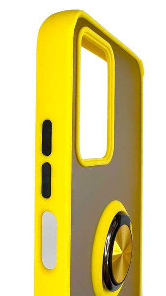 TPU чохол накладка Matte Ring Magnit для ZTE Blade V30 Vita (на зті блейд на30 віта) жовтий 085045 фото