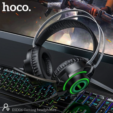 Комп'ютерні ігрові навушники Hoco ESD06 Gaming headphones 84062 фото
