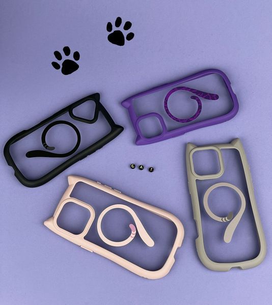 Чохол Cat Case з підтримкою Magsafe для Apple iPhone 15 / grey 202962 фото