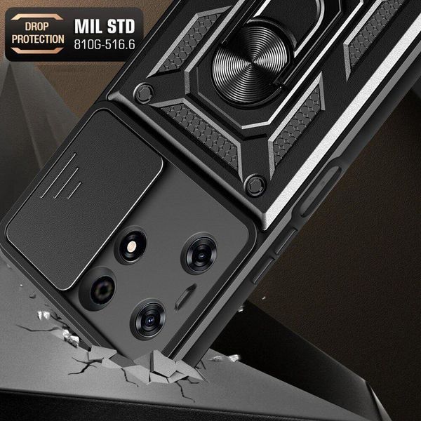 PC + TPU чехол Camshield Armor для Tecno Spark 10 Pro / зеленый 095781 фото