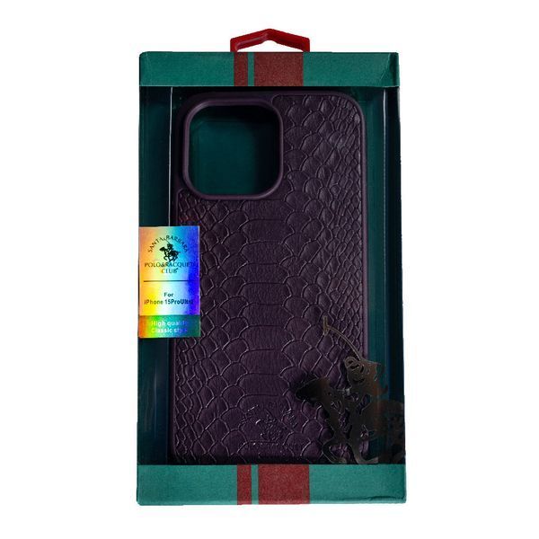 Чохол силіконовий Santa Barbara Snake для iPhone 15 Pro Max фіолетовий 092514 фото