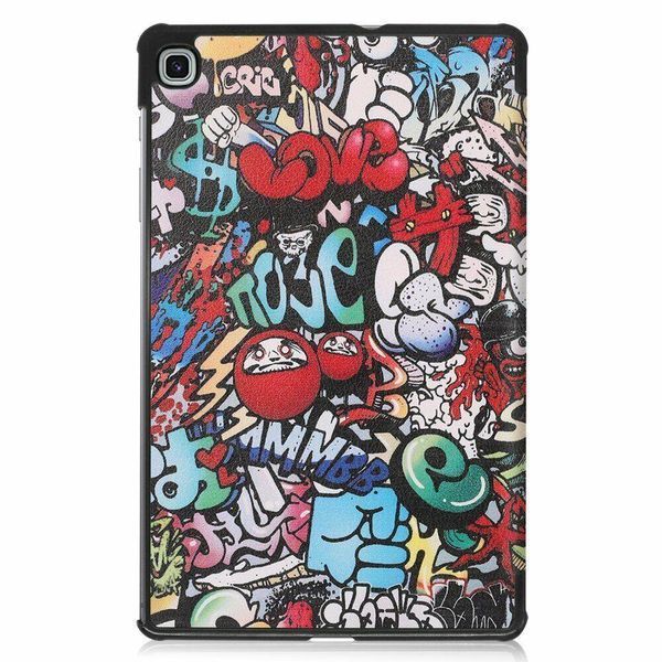 Чехол книжка Crazy Horse для Samsung Galaxy Tab S6 Lite (10.4") / graffiti 093875 фото