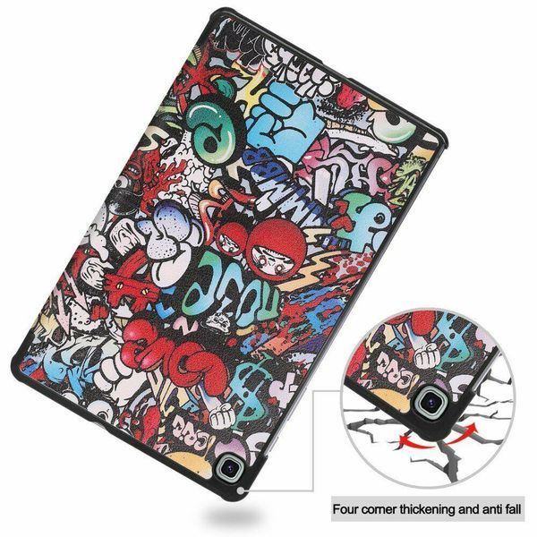 Чехол книжка Crazy Horse для Samsung Galaxy Tab S6 Lite (10.4") / graffiti 093875 фото