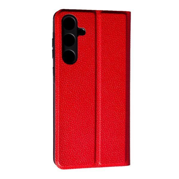 Шкіряний чохол-книжка Fibra case на Samsung Galaxy A35 / червоний 096983 фото