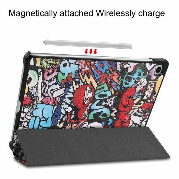 Чехол книжка Crazy Horse для Samsung Galaxy Tab S6 Lite (10.4") / graffiti 093875 фото