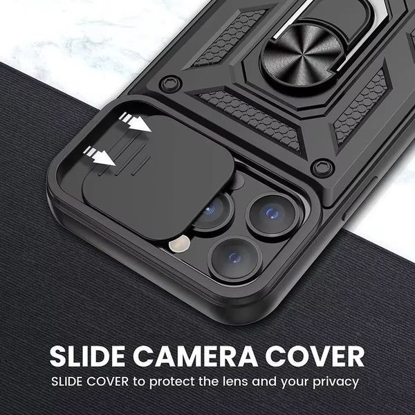 PC + TPU чохол Camshield Armor для iPhone 16 Pro/чорний 098093 фото