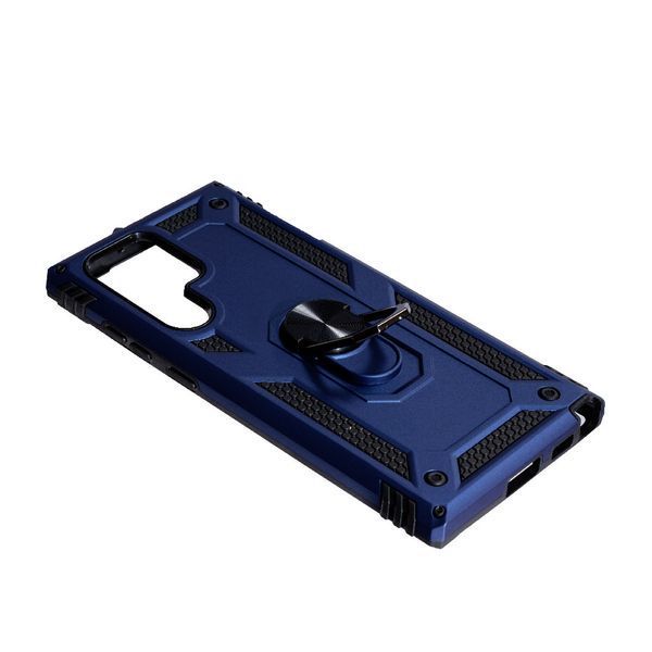 PC + TPU чохол Camshield armor для Samsung Galaxy S22 Ultra (на самсунг із22 ультра) синій 086034 фото