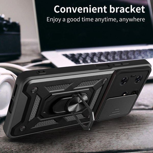 PC + TPU чехол Camshield Armor для Tecno Spark 10 Pro / зеленый 095781 фото