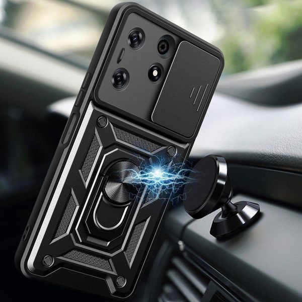 PC + TPU чехол Camshield Armor для Tecno Spark 10 Pro / зеленый 095781 фото