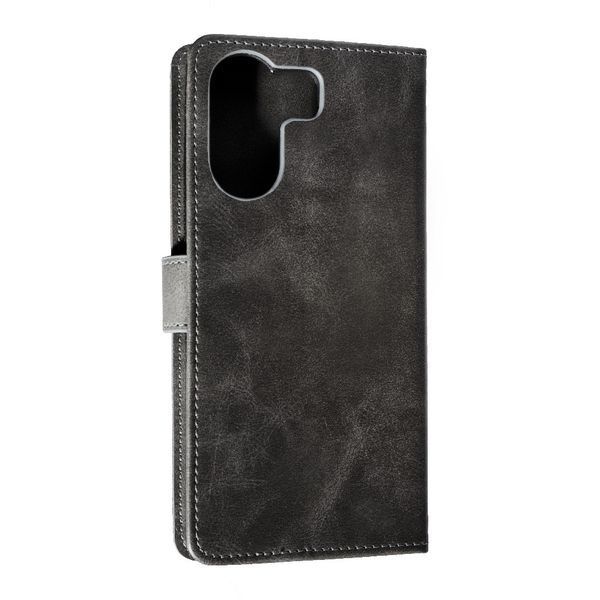 Шкіряний чохол книжка Amsterdam на Xiaomi Redmi Note 12S (4G) сірий 094311 фото