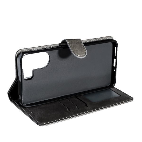 Шкіряний чохол книжка Amsterdam на Xiaomi Redmi Note 12S (4G) сірий 094311 фото