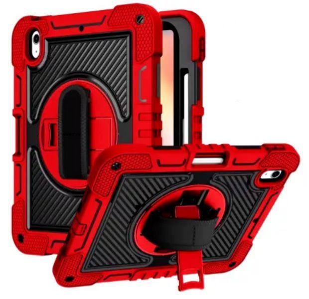 PC + TPU чехол Carbon Armor Cover Tablet на Samsung Galaxy Tab S10 Lite (10.9) / красный 101162 фото
