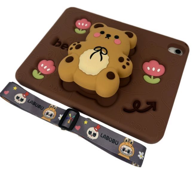 Чохол Happy Case на планшет Apple iPad 10.9" 2022 (10th gen) / Flower Bear (з ремінцем) 099292 фото