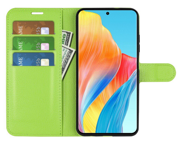 Чехол книжка Lichee для OPPO A98 5G зеленый 089907 фото