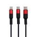 Универсальный кабель Hoco X26 Xpress Charging 3in1 на Micro-usb, Lightning, Type-C (1,2m) 82264 фото 3