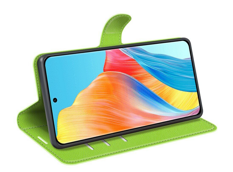 Чехол книжка Lichee для OPPO A98 5G зеленый 089907 фото