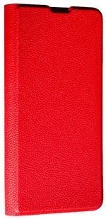 Кожаный чехол книжка Fibra case на Xiaomi Redmi Note 13 Pro (4G) / красный 200784 фото