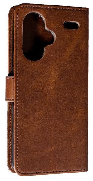 Кожаный чехол книжка Business book на Xiaomi Redmi Note 13 Pro Plus (5G) / темно-коричневый 095958 фото