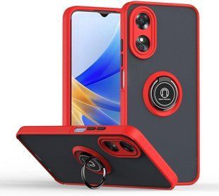 TPU чехол накладка Matte Ring Magnit для OPPO A58 4G красный 094860 фото