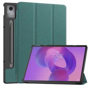 Шкіряний чохол книжка Crazy Horse на планшет Lenovo Xiaoxin Pad Pro (12.7") 2025 / зелений 202570 фото