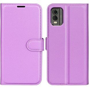 Чехол книжка Lichee для Nokia C32 фиолетовый 89913 фото