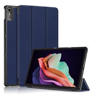 Кожаный чехол книжка Crazy Horse для Lenovo Tab P11 (2nd Gen) 11.5" / синий 089764 фото