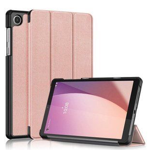 Кожаный чехол книжка Crazy Horse для Lenovo Tab M8 4th Gen rose gold 093866 фото