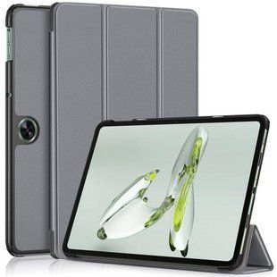 Шкіряний чохол книжка Crazy Horse для OPPO Pad Neo (11.4")/сірий 099404 фото