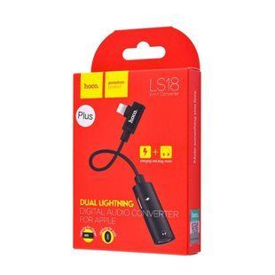 AUX кабель Hoco LS18 Lightning to Lightning + Lightning 80583 фото
