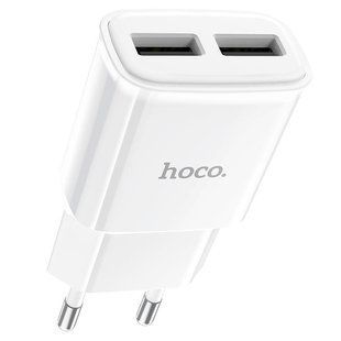 СЗП HOCO C88A (2USB/2.4A) білий 85701 фото