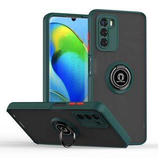 TPU чохол накладка Matte Ring Magnit для ZTE Blade V40 Vita темно-зелений 090259 фото
