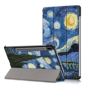 Чохол книжка Crazy Horse для Samsung Galaxy Tab S8 Plus / Tab S7 FE (12.4") / зоряна ніч 093935 фото