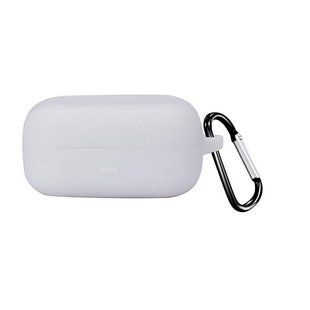 Силіконовий чохол із карабіном для Realme Buds Air 3S білий 91013 фото