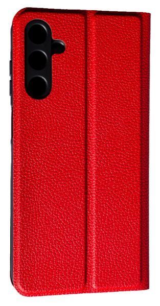 Шкіряний чохол-книжка Fibra case на Samsung Galaxy A25 / червоний 095814 фото